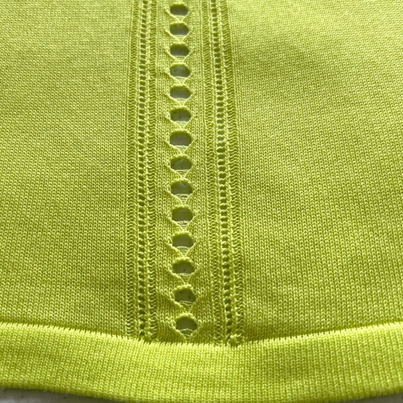 NWT CYRUS Short Sleeve Silky Knit Open Cardigan in Celery Green Size M - Picture 8 of 17